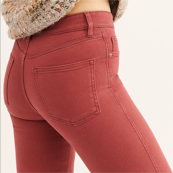 New Free People Red Raw High-Rise Jegging - Picture 4 of 9